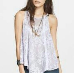 Free People lace purple lace top large