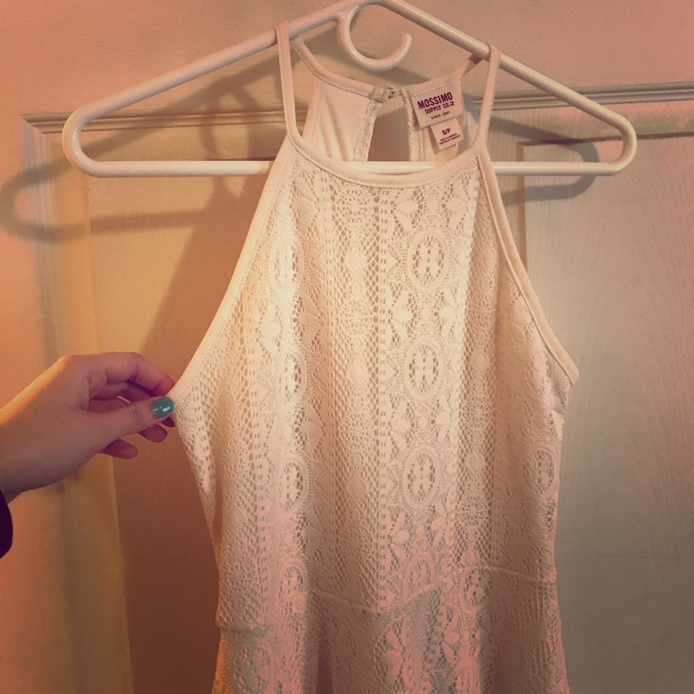 Lacey white sun dress