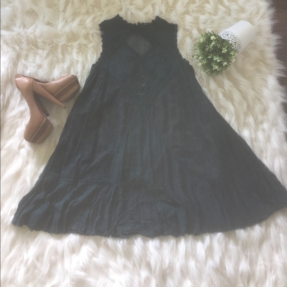 Green free people angel lace dress 👗