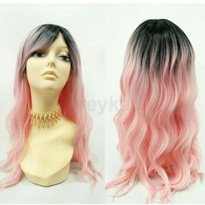 Unicorn pink blue gradient wig yv30222