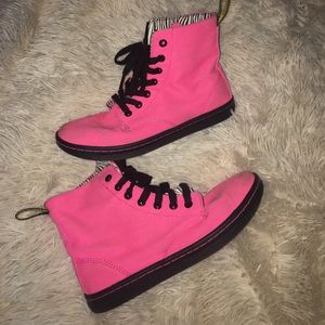 Neon pink Doc Martens