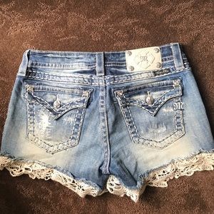 Miss me lace jean shorts