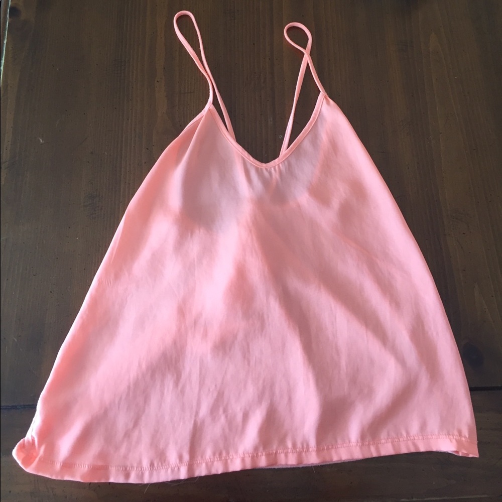 Simple coral Zara top