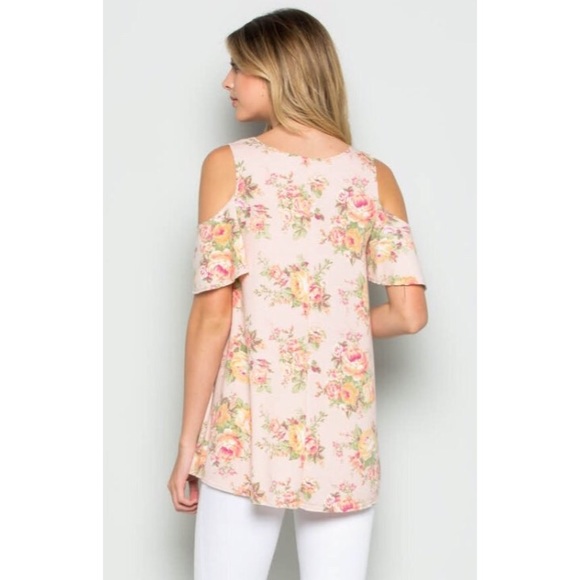 ❗️CLEARANCE❗️Floral Cold Shoulder Tunic S M L XL - Picture 2 of 2