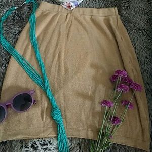 American Apparel Tan Mini Skirt