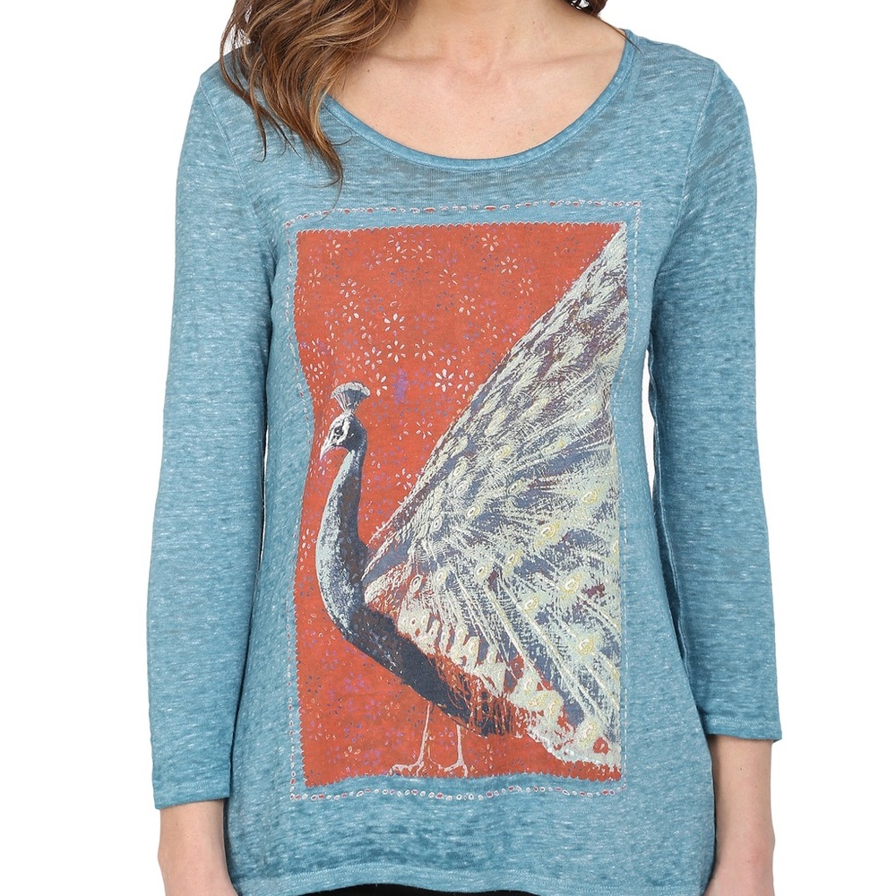 Lucky Brand NWOT Peacock Tee