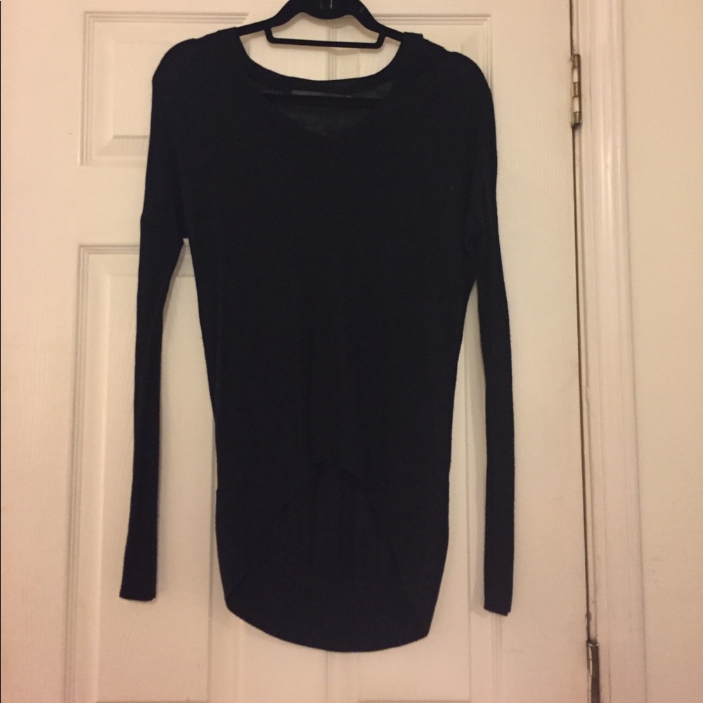 Thin black cashmere sweater