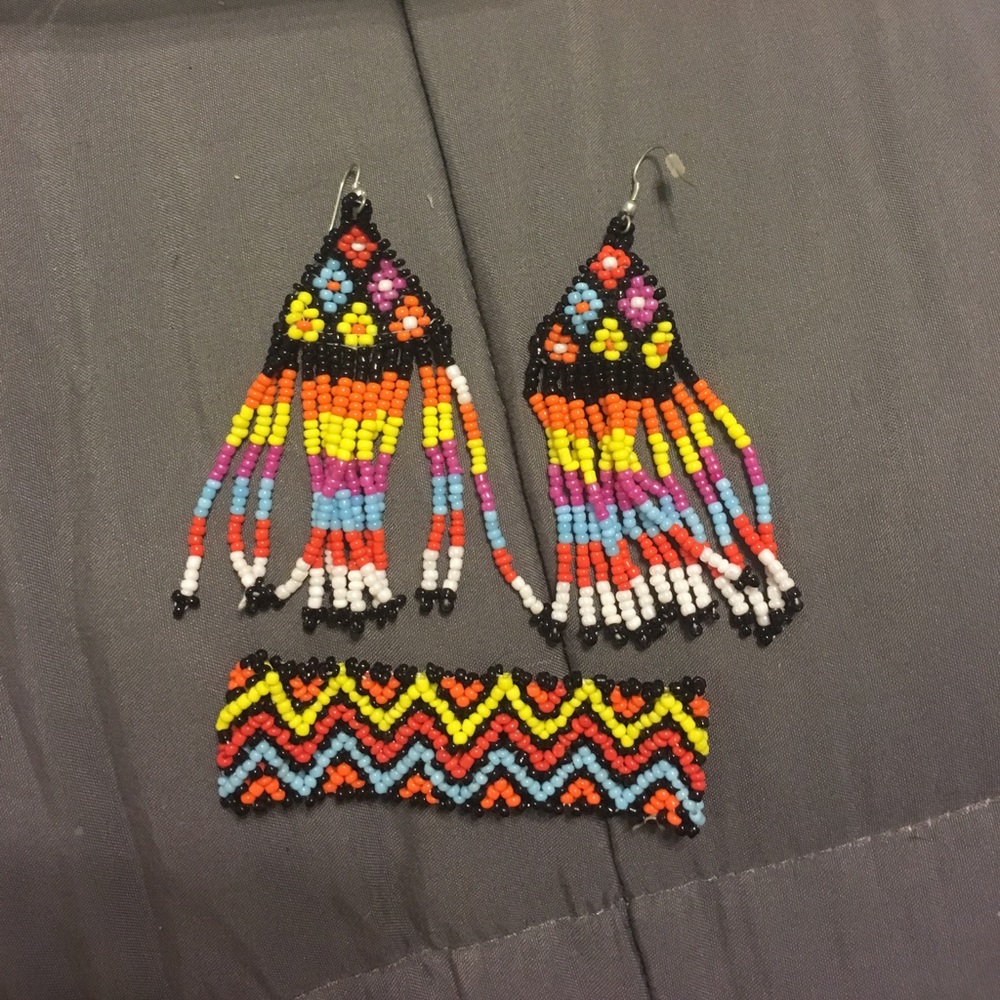 Earrings with matching bracelef