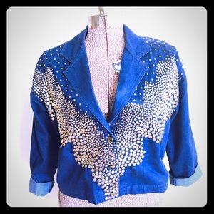 Vintage G.A.R.  Denim Studded Jacket