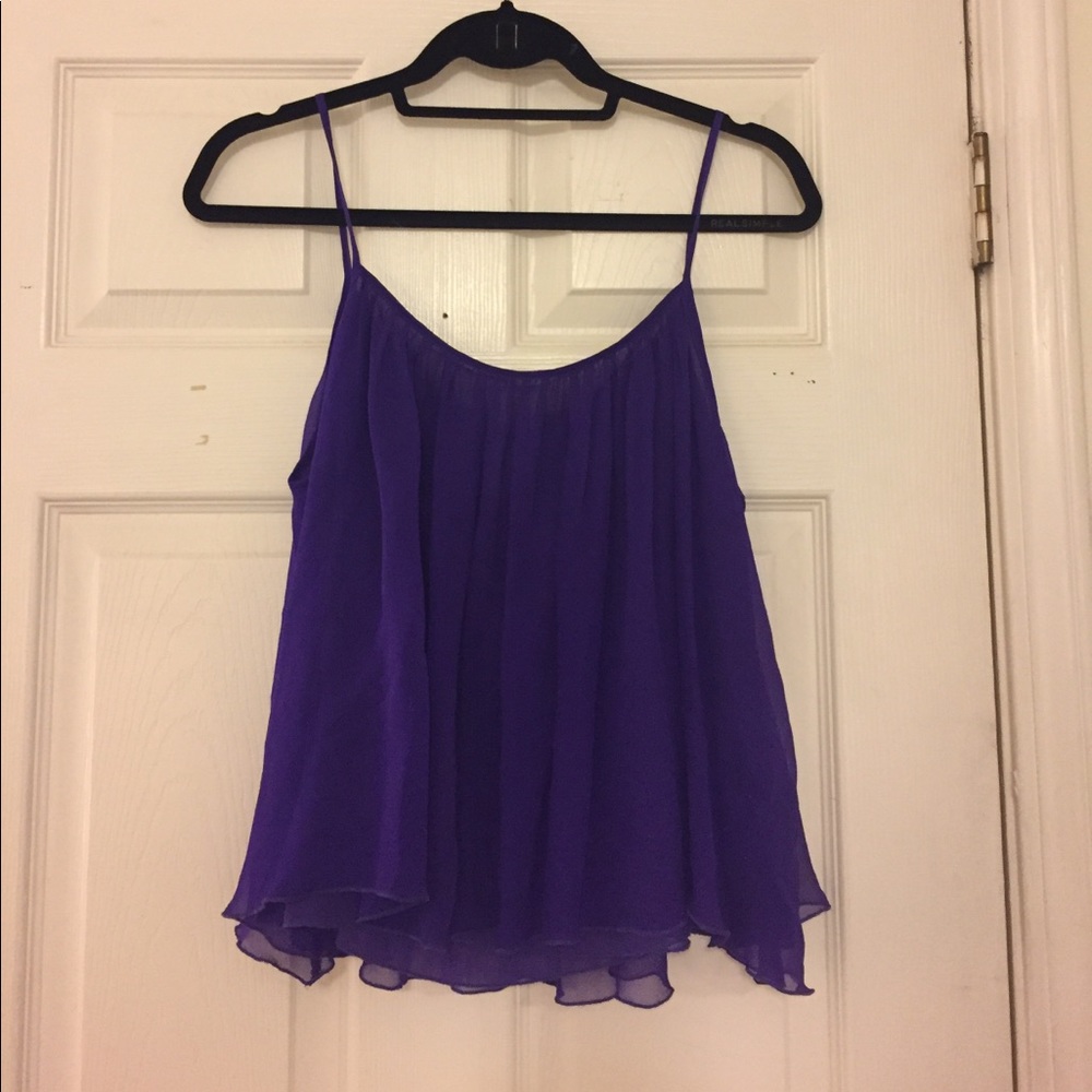 Violet delicate chiffon blouse