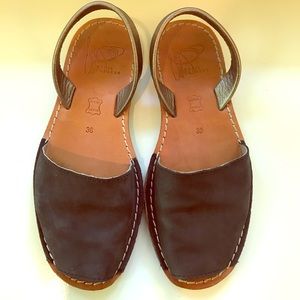 ZERO+ Maria Cornejo leather sandals.