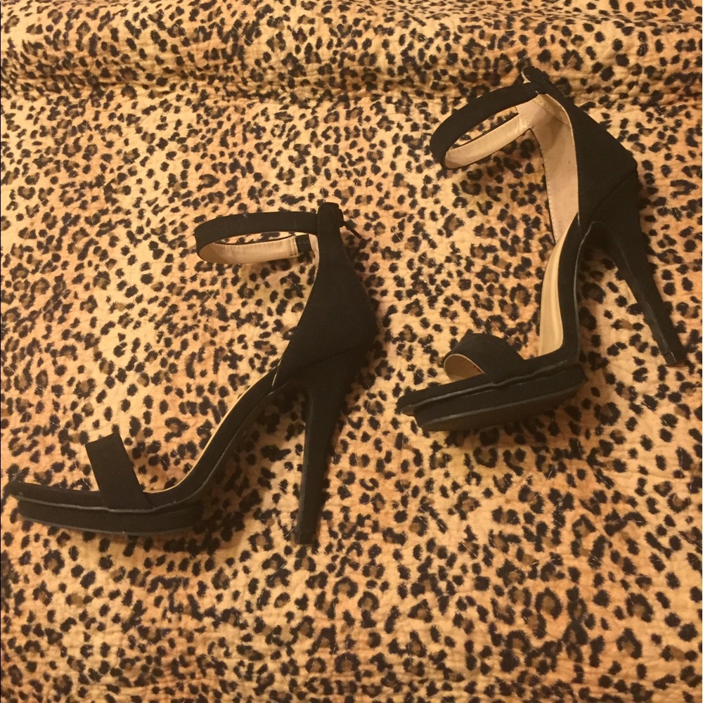 Black strappy heels!