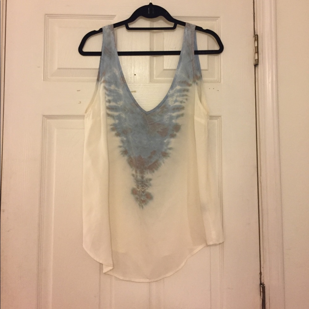 Tie dye silk blouse