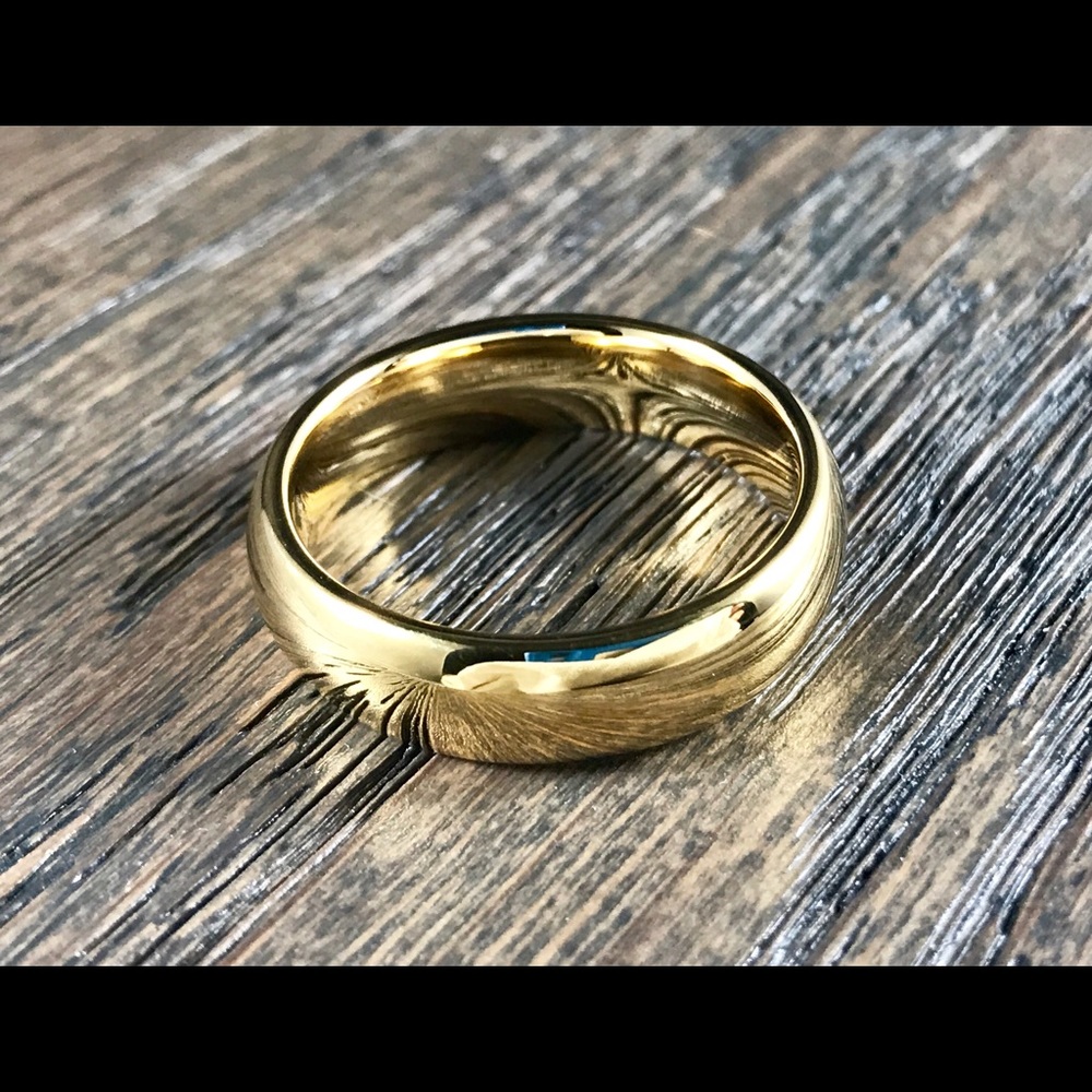 6mm gold tungsten ring
