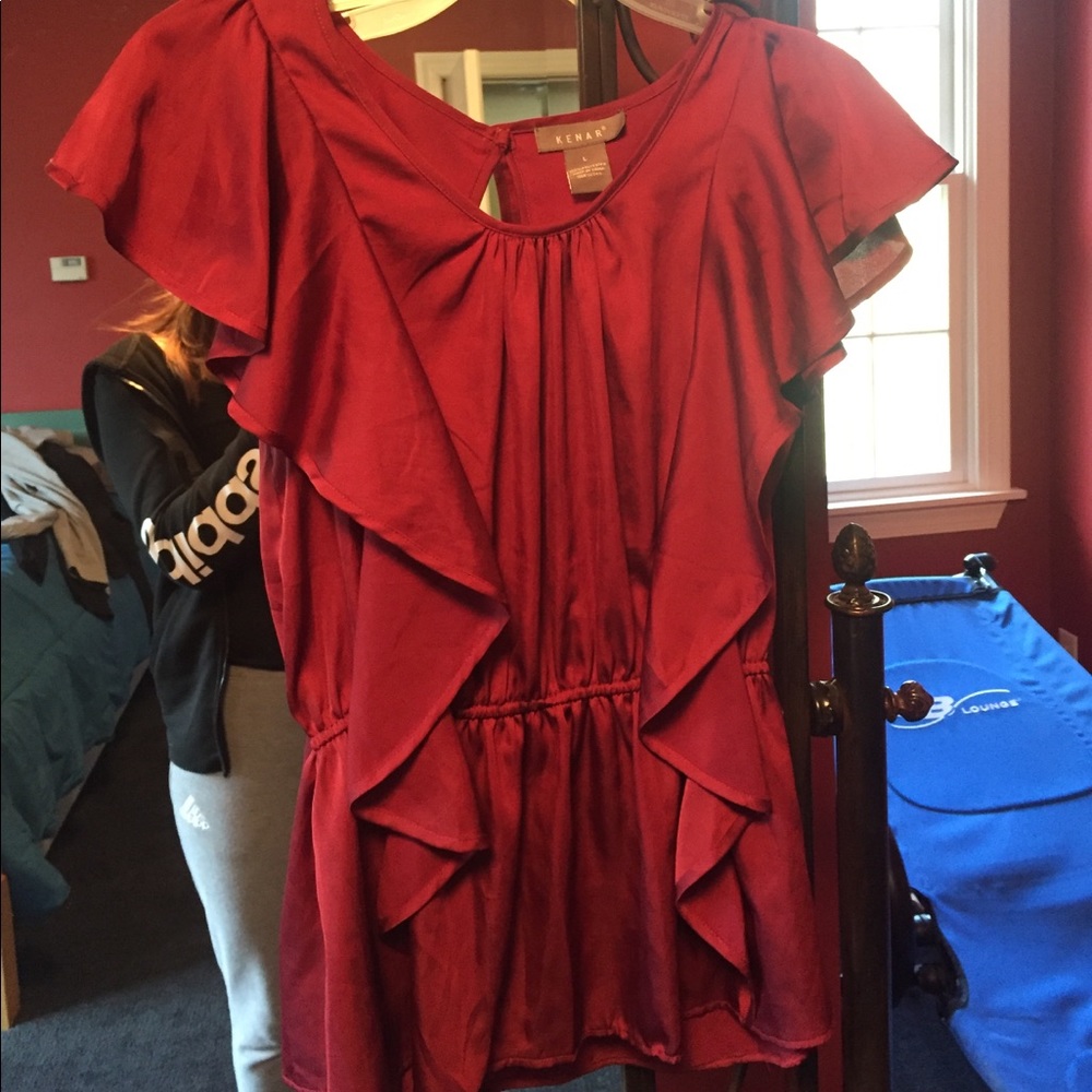 Silky red top
