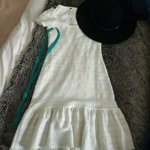 Free People white ruffle dress