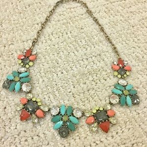 Stella&Dot necklace, teal & coral accents