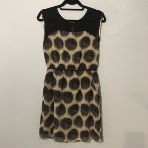 Madewell sleeveless black and white dress