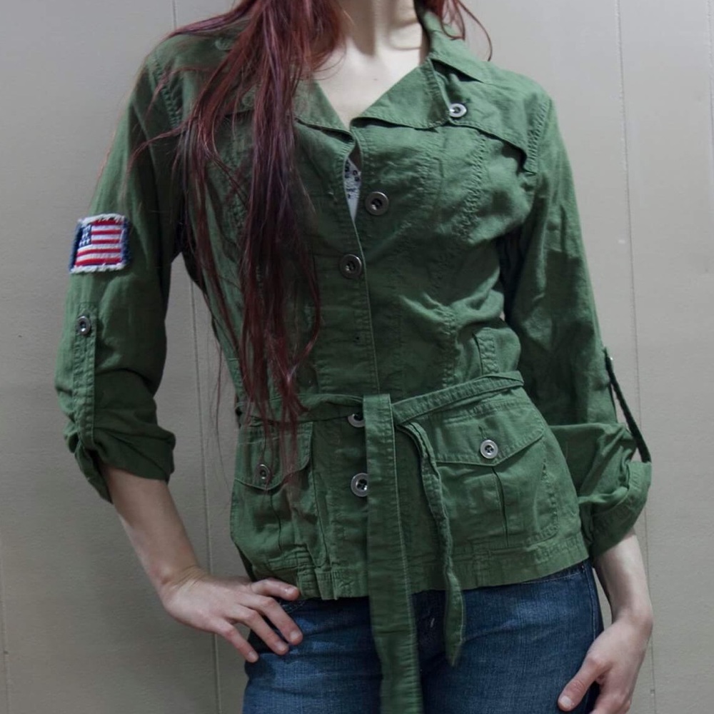 4th of July!! USA army green shirt/jacket
