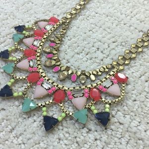 Stella & Dot neon colored statement necklace