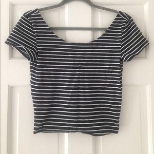 American Eagle Striped Cropped Top