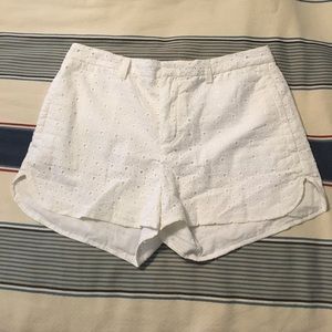 Madewell white eyelet shorts