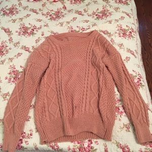 Pink knit sweater