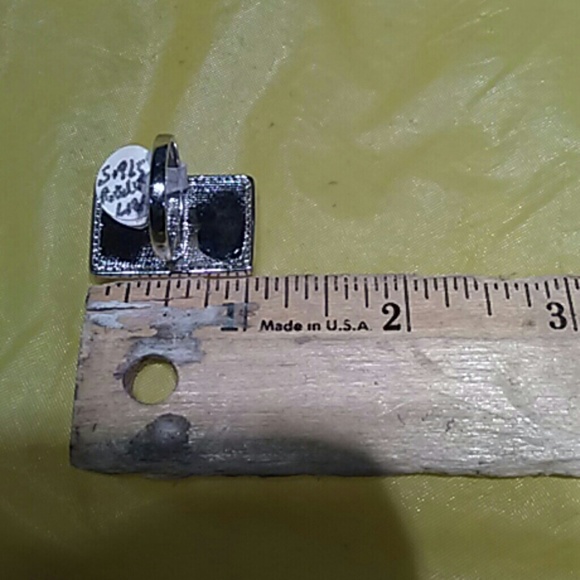 NWT Sterling silver larimar a cubic zirconia ring - Picture 5 of 5