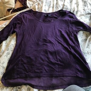 Purple Elbow length shirt