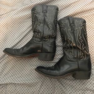 Justin Round-toe Cowboy-heel Boots