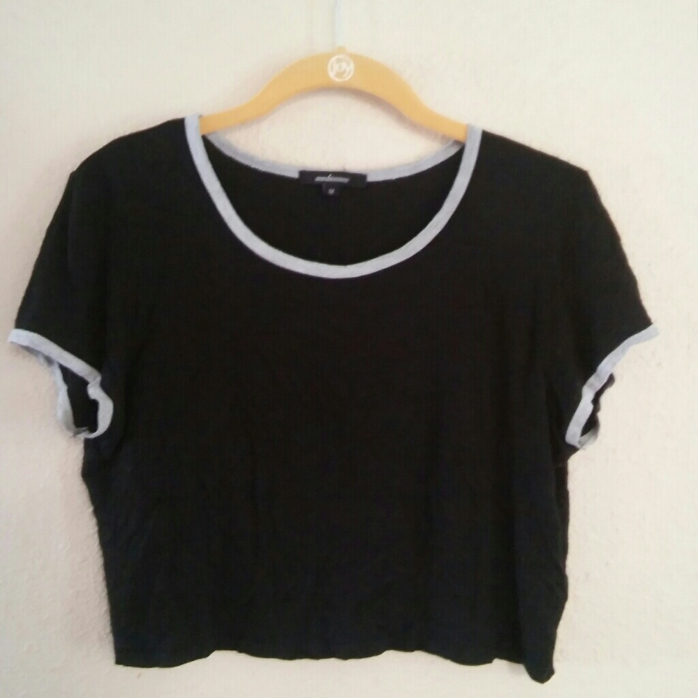 Black & Grey Crop Top