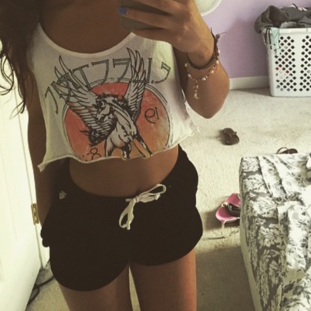 Cut shirt.