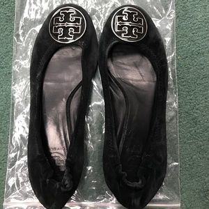 Tory Burch Black Suede Flats