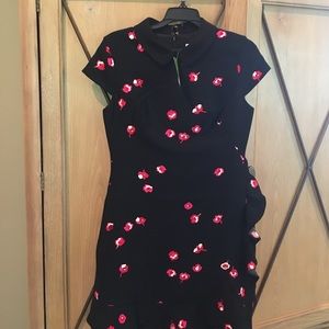 Kate spade falling florals ruffle dress