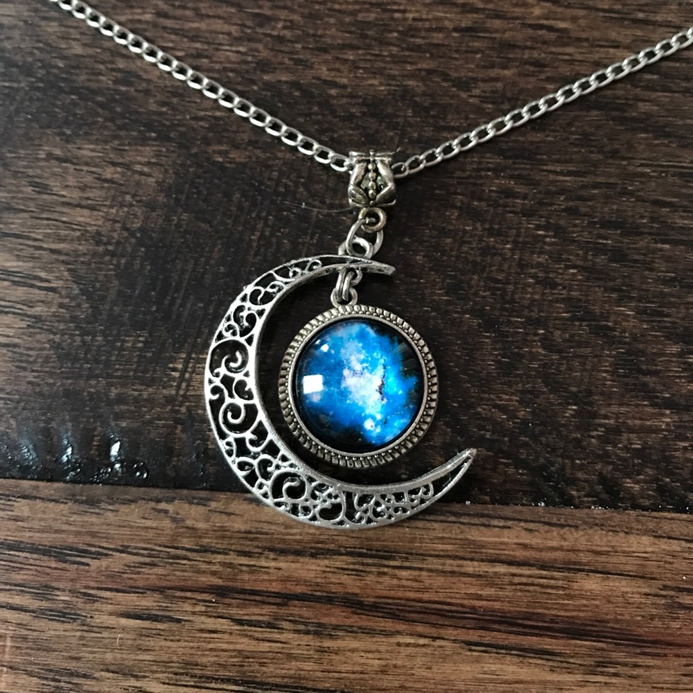 Moon Galaxy necklace 🌙✨🌝