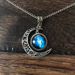 Moon Galaxy necklace 🌙✨🌝