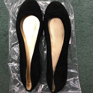 Coach Black Suede Flats
