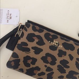 Coach Leopard Print Wristlet
