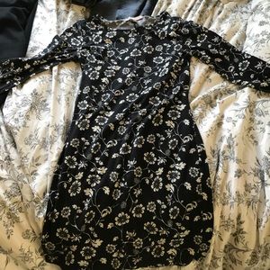 Floral Black Dress