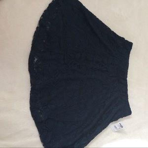 Navy blue floral lacy skirt