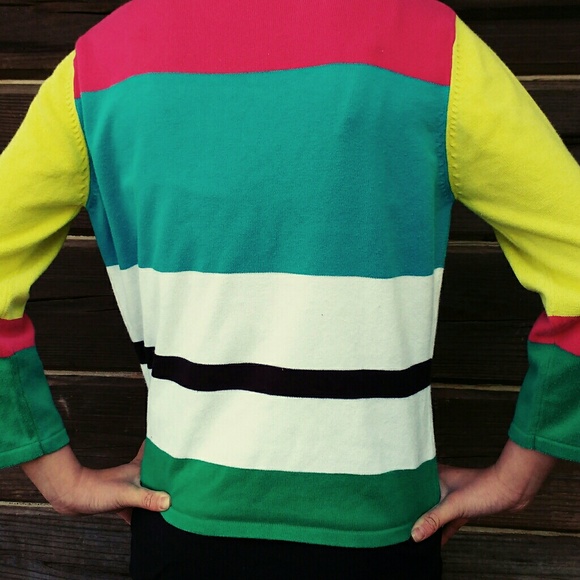 Mia Nola Sweaters - Vintage 80s Geometric Block Color Sweater Mia Nola Sweaters - Vintage 80s Geometric Block Color Sweater