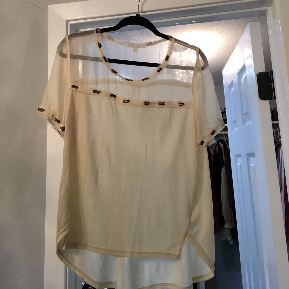 ARYNK  shoulder sleeves shirt