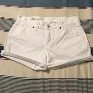 Madewell cut off white denim shorts