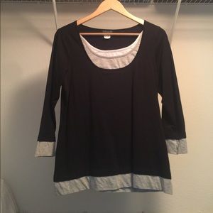 3/4 built in layered shirt