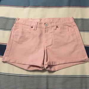 Madewell cut off pink denim shorts