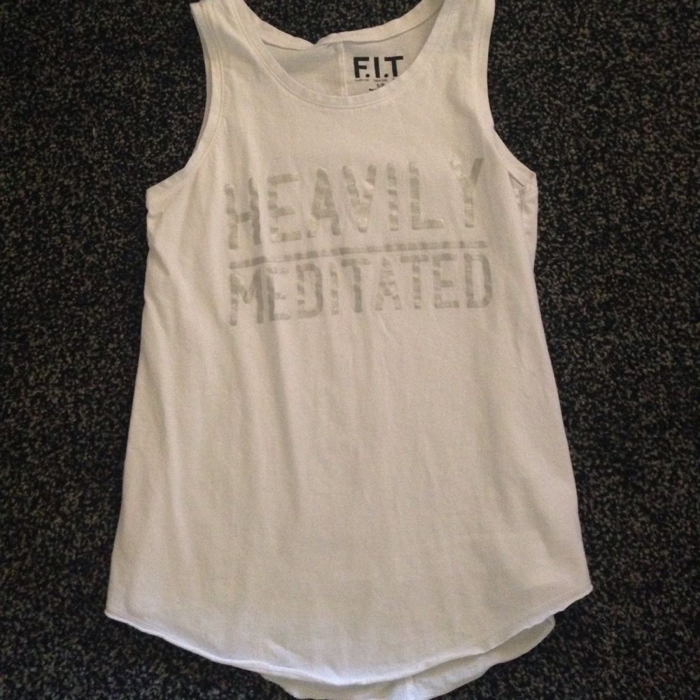 🌿DONATING SOON 🌿 Heavily Meditated white tank