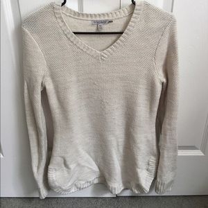 Toad&Co Cream Galena V Neck Sweater