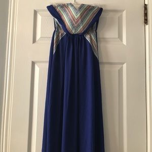 Wet Seal Blue Patterned Maxi