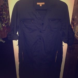 Ellen Tracy L Navy Blue Dress