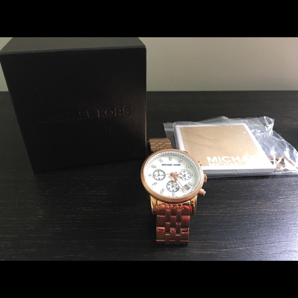 Authentic Rose Gold Michael Kors Watch